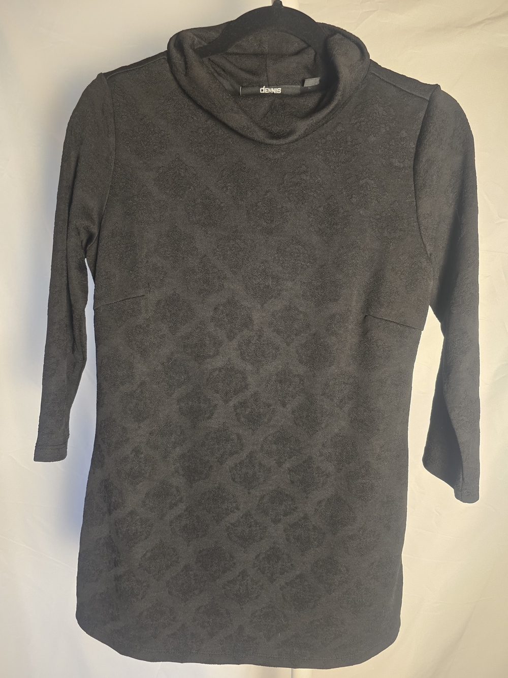 Dennis Basso Dark Charcoal Turtleneck Tunic Size XS